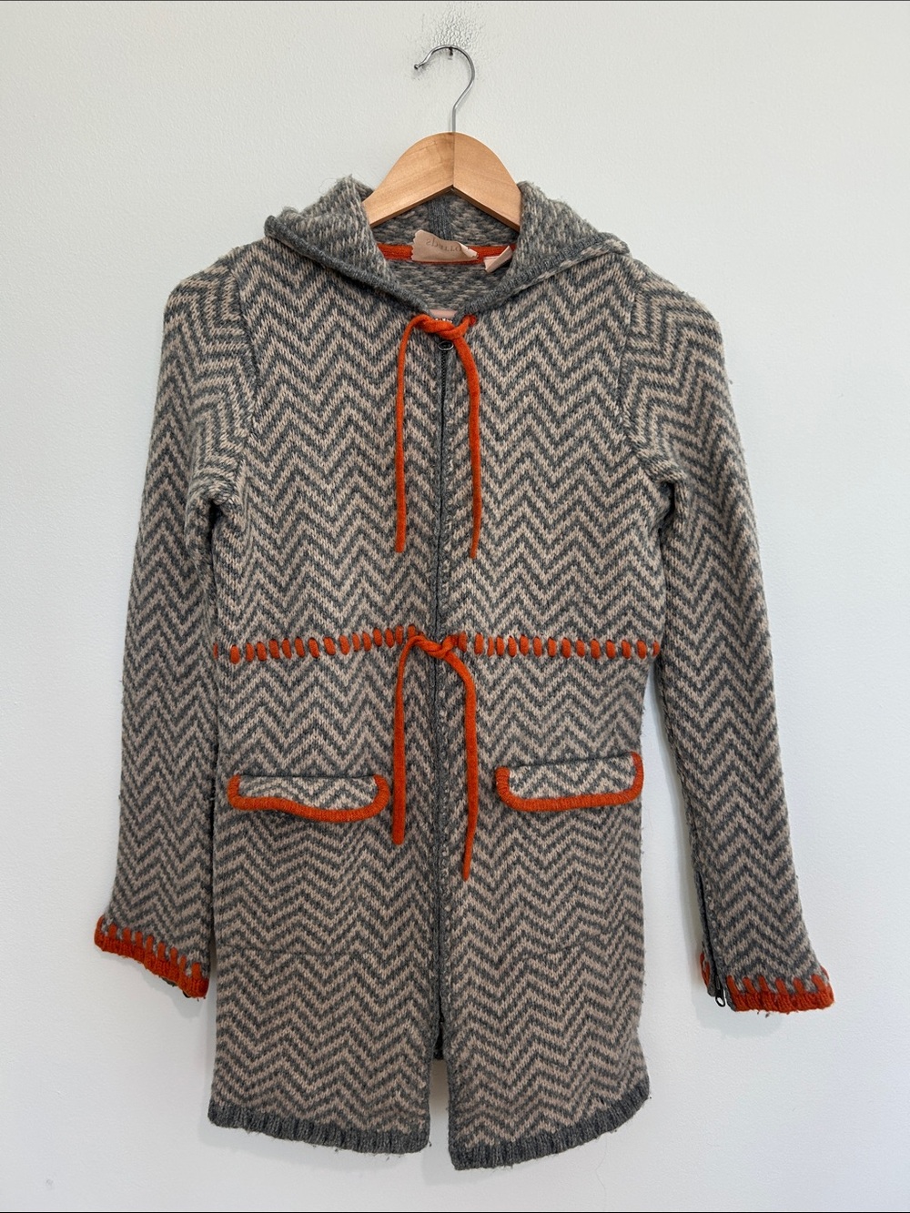 Sparrow Anthropologie Women’s Hooded Knit Sweater Coat Size Small
